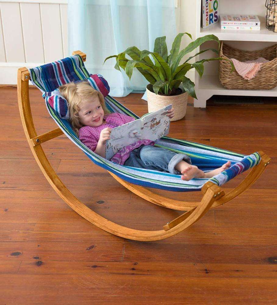 Wooden Hammock Kids Hammock Kids Rocking Floor Hammock With Wood Stand
