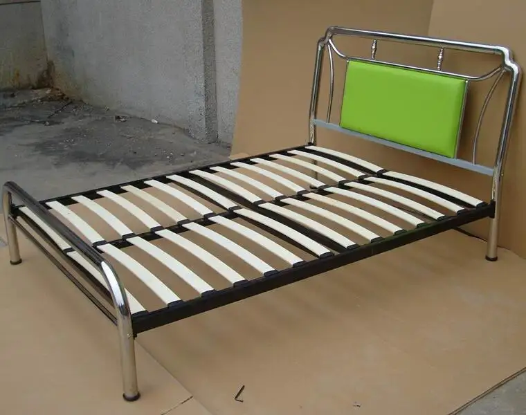 ألواح سرير خشبية منحنية من خشب البتولا والحجر