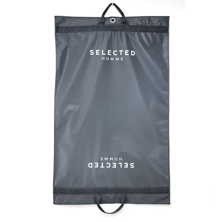 Üretim vinil konfeksiyon çanta dokuma kolları ile seyahat taşınabilir PVC takım elbise kapağı