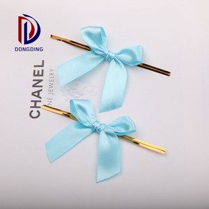 2 cm, blue sky de color corbata de lazo de la mano vendada alambre puede ser personalizado de acuerdo a la muestra - Product Image 2