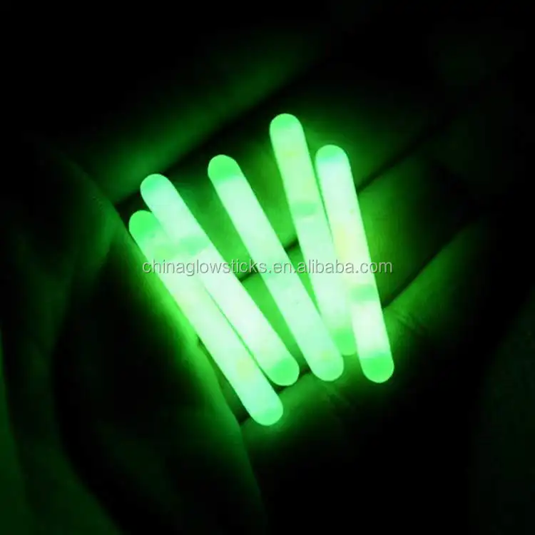 4.5*37 mm10pcs pack polvere incandescente stick personalizzato 1.5 pollici pesca mini bastoncini luminosi 5 pezzi per borse