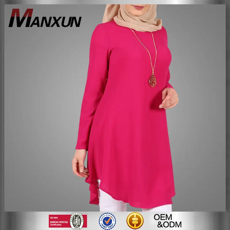 Simple Style Ladies Tunic Top Wholesale Islamic Muslim Women Clothing