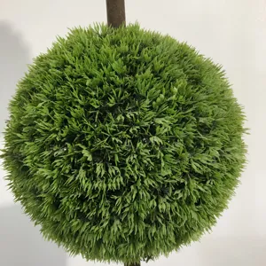 จีนขายส่งราคาถูกตกแต่งพลาสติกประดิษฐ์ลูก Garden Topiary Grass Ball