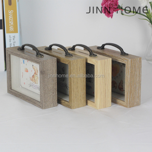 <span class=keywords><strong>Caja</strong></span> <span class=keywords><strong>de</strong></span> madera con mango <span class=keywords><strong>de</strong></span> Metal para guardar <span class=keywords><strong>dinero</strong></span>, alcancía decorativa, rústica, para auditar o regalo para niños - Product Image 5