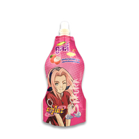 Étui plastique réutilisable à bec, pour jus de fruits, boissons, liquide, personnalisé, rangement