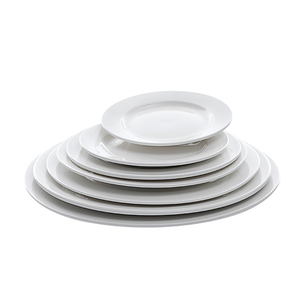 cerámica blanca carne <span class=keywords><strong>pescado</strong></span> redondo grande de la placa de la cena al por mayor fruta Pizza de cocina plato de porcelana < - Product Image 2