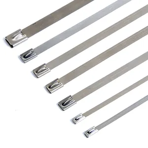 100 Pack 304 Stainless Steel Cable Metal Zip Ties