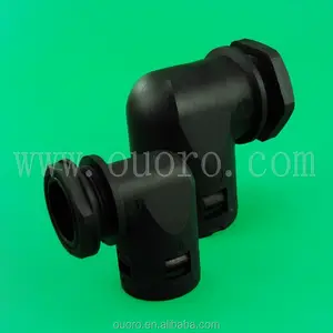 OUORO AD13 PG9 M12 M16 M18 M20 G3/8 90 Degree Elbow Fitting Union Connector For Wiring and Cable