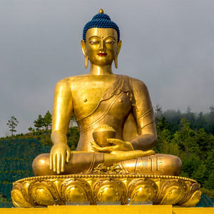 Grande sculpture de <span class=keywords><strong>Bouddha</strong></span> tibétain en bronze métallique géant - Product Image 5