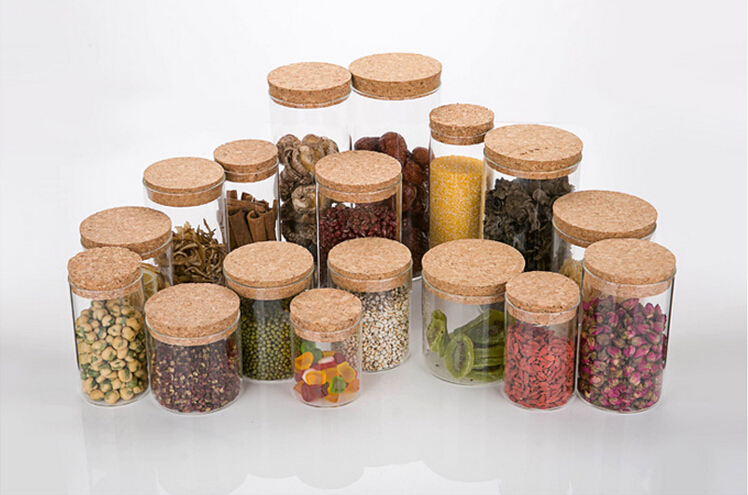 Haonai designed popular bulk glass jar with cork