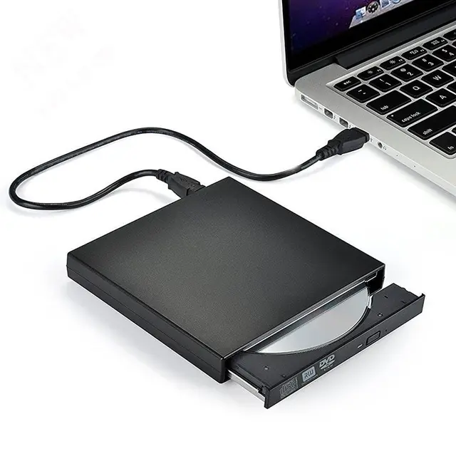 DVD ROM Eksternal Drive Optik USB 2.0 CD/DVD-ROM Pemutar CD-RW Pembakar Ramping Portabel Pembaca Perekam Portatil untuk Laptop iMac