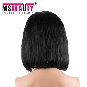 <span class=keywords><strong>Msbeauty</strong></span> سعر المصنع نوعية جيدة جديد بالجملة الصف 10A الرطب ومائج 13x4 الدانتيل الجبهة قصيرة بوب شعر مستعار للنساء السود - Product Image 4