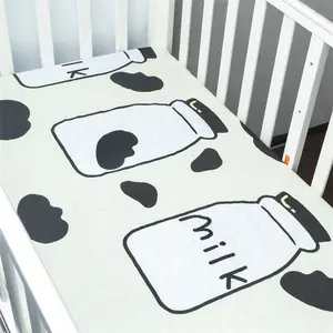 Di alta Qualità 100% Cotone Biologico Dotato Del Bambino Crib Sheet/Letto Bambino Della Copertura