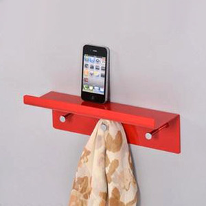 Simple Red Wall Mounted Lightning Shape 4 Wall <b>Hook</b> Hanger - Product Image 4