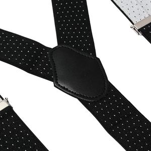 Personalizzato Mens Y di Figura 6 Forte Clip di Fantasia Nero Dot Uomini Della Bretella - Product Image 6