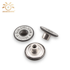 Personnalisé bleu <span class=keywords><strong>jean</strong></span> imprimé à coudre boutons et rivets - Product Image 3