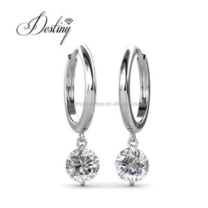 Hoa tai duyên dáng daisini được tô điểm bằng pha lê Swarovski sterling bạc 925 thiết kế thời trang Quà Tặng Ngày Valentine - Product Image 4