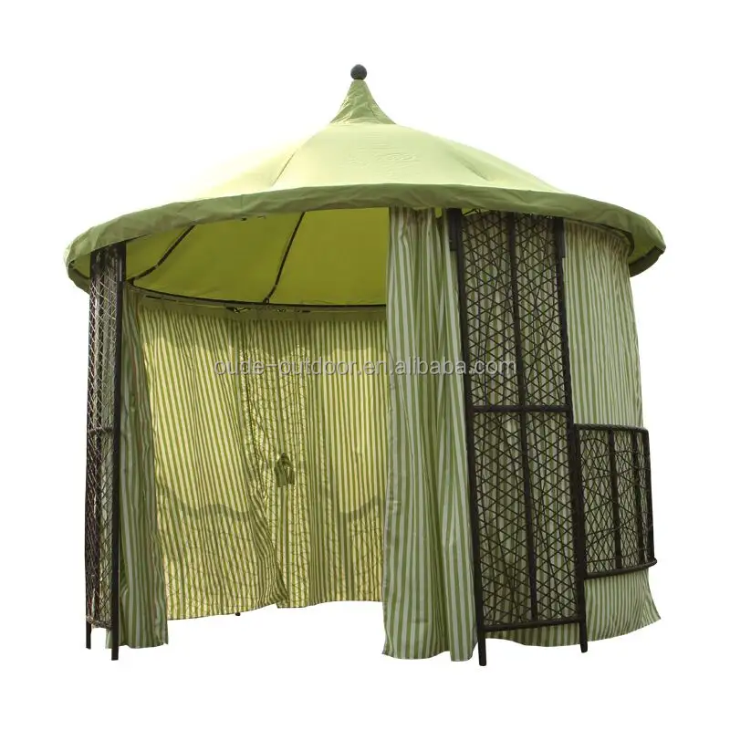 Metallo esterno gazebo tenda a baldacchino rotondo grande rattan tenda 3.5 m impermeabile prezzo a buon mercato