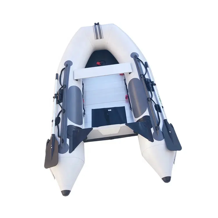 2018 China Best Selling Aluminum Floor Pvc Inflatable Fishing Dinghy Row Boat Sale