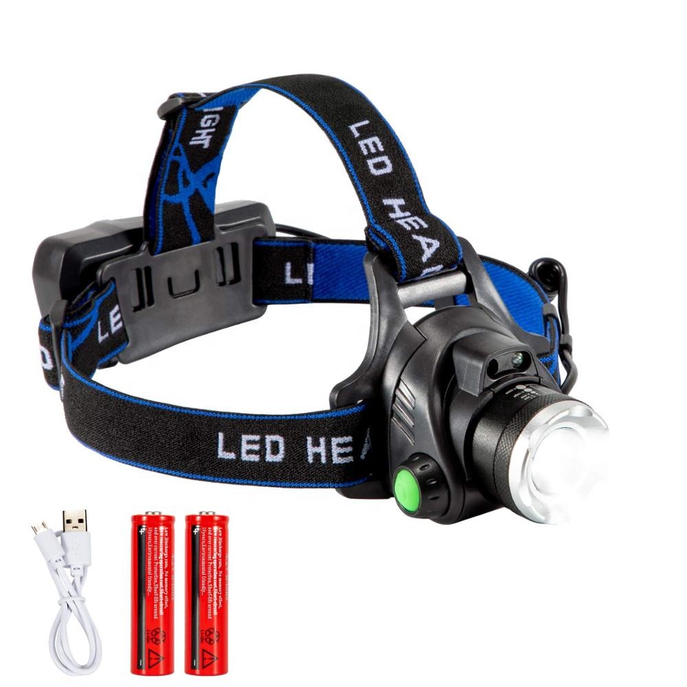 18650 USB аккумуляторная Фокус индукция инфракрасного света Головной фонарь led 6 2000LM лампа Масштабируемые светодиодные фары ИК датчик движения фары