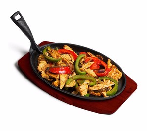 Ghisa fajita piastra/Pan con il legno underliner - Product Image 5