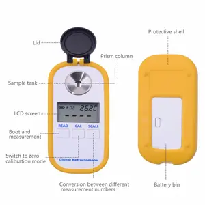 0-50% brix portable réfractomètre numérique prix du réfractomètre brix miel  clinique réfractomètre