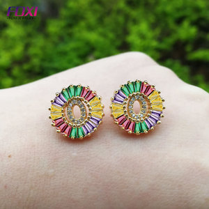 Vintage de las mujeres traje cz cubic zirconia letras iniciales de diseño conjunto de joyas