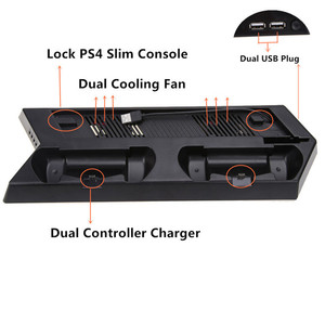 Syytech Quạt làm mát sạc đứng đứng cho PlayStation 4 <span class=keywords><strong>PS4</strong></span> mỏng giao diện điều khiển Điều khiển COLLER sạc trạm phụ kiện - Product Image 5