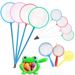 BX031 Promotional Multi Color Decorative Children Summer Water Game Plastic Handle Bath Toy Fishing Net Game For Sale