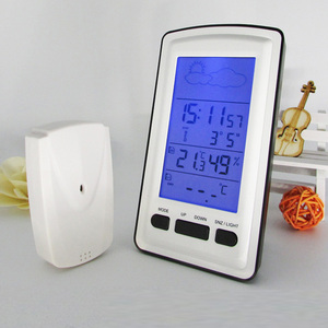 家庭用寝室電子LEDデスク & テーブル時計ウェザーステーション付きデジタルカレンダーラジオ制御視認性優れた - Product Image 3