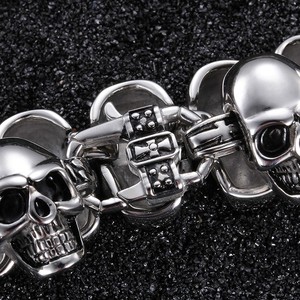 <span class=keywords><strong>El</strong></span> más nuevo cráneo punky la cadena de la pulsera <span class=keywords><strong>del</strong></span> encanto <span class=keywords><strong>del</strong></span> acero inoxidable 316L <span class=keywords><strong>del</strong></span> muchacho de los hombres <span class=keywords><strong>del</strong></span> brazalet - Product Image 6