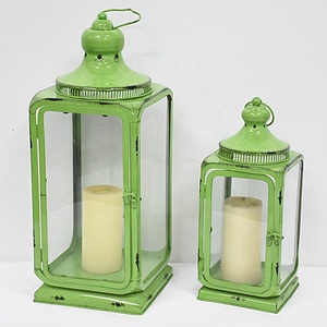 Garden and Wedding Christmas Decor Antique Vintage Decorative Wrought Iron <strong>Hanging</strong> <strong>Candle</strong> Lanterns Metal Hurricane Lantern - Product Image 2