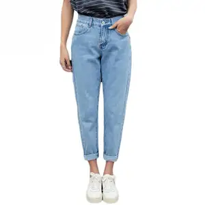 Groothandel oem custom classic vrouwen jeans broek