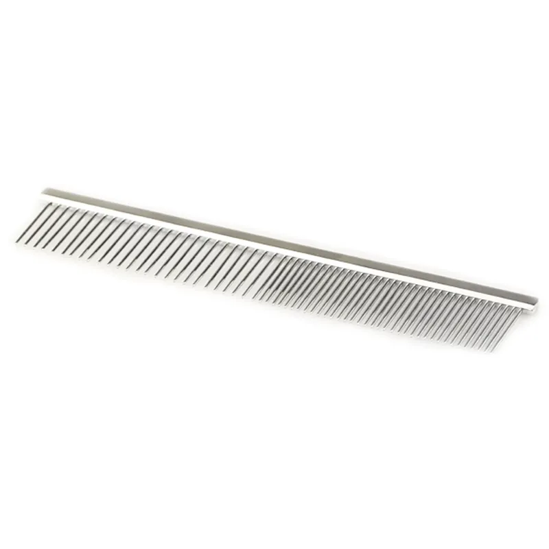 hot selling stainless steel hair comb double teeth metal comb pet products comb for cleaning hairY91033
