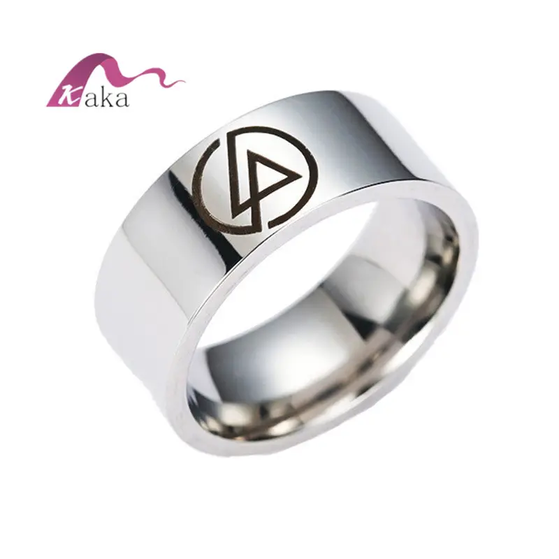 Cherish the memory of LinKin Park-anillo de acero inoxidable para hombre, anillos de banda con símbolo, joyería