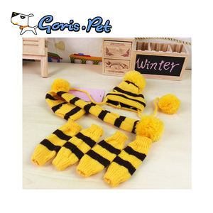 Conjunto de accesorios <span class=keywords><strong>para</strong></span> mascotas, <span class=keywords><strong>gorro</strong></span>, bufanda, bufanda, lana caliente <span class=keywords><strong>para</strong></span> invierno - Product Image 4