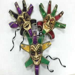 Máscara decorativa mache do grand fool royal tribunal jester