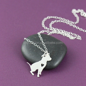 Personalizada Joyería Del Corazón Lindo Pit Memorial <span class=keywords><strong>de</strong></span> La Joyería <span class=keywords><strong>de</strong></span> Moda Collar <span class=keywords><strong>de</strong></span> Plata Colgante <span class=keywords><strong>de</strong></span> Collar <span class=keywords><strong>de</strong></span> <span class=keywords><strong>Perro</strong></span> - Product Image 2