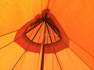 <span class=keywords><strong>Tente</strong></span> <span class=keywords><strong>de</strong></span> cabine en toile avec deux poteaux en aluminium <span class=keywords><strong>Tente</strong></span> <span class=keywords><strong>de</strong></span> randonnée extérieure 3x3 avec deux portes Structure <span class=keywords><strong>de</strong></span> deux chambres à coucher à couche unique - Product Image 3