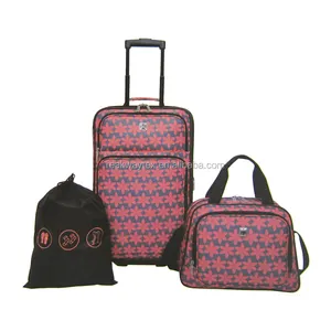 China Luggage Factory Supply 21" Expandable Upright + Boarding Bag + Cinch Bag 3 Piece Trolley Case Luggage Set