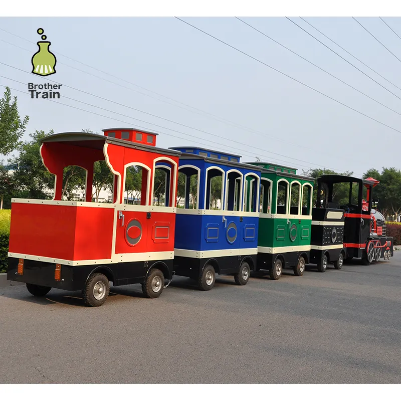 Dual Hydraulic System amusement park electric classical garden drive small train