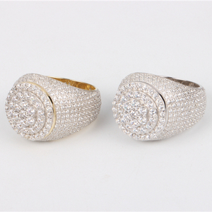 Anello Grande in <span class=keywords><strong>Argento</strong></span> 925 Stile Hip Hop per <span class=keywords><strong>Uomo</strong></span>, Vendita all'Ingrosso - Product Image 1