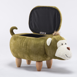 Mono en forma de Niños de jardín de infantes taburete Animal otomano taburete de asiento suave - Product Image 6