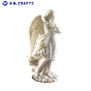 Estatua <span class=keywords><strong>de</strong></span> Ángel Religioso Femenino en Oración, <span class=keywords><strong>de</strong></span> Resina Blanca, Directo <span class=keywords><strong>de</strong></span> Fábrica - Product Image 5