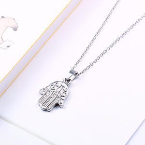 Moda joyeria de <span class=keywords><strong>acero</strong></span> inoxidable oro in acciaio inox a forma di mano di hamsa insieme dei monili - Product Image 4