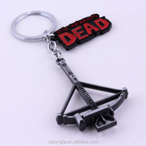 พวงกุญแจภาพยนตร์เดอะวอล์กกิงเดด รูปทรงธนูครอสโบว์และลูกศร สไตล์วินเทจ ต่อสู้กับซอมบี้ ความกลัว ความตาย ชีวิต - Product Image 3