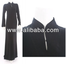 Abaya de Cuello Alto con Botones en Algodón Orgánico o Tela de Bambú Ecológica Resistente a los Rayos UV, Ropa y Accesorios Musulmanes Tradicionales - Product Image 2