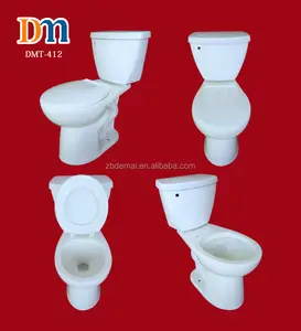 DMT-412 bathroom sanitary wares two piece ceramic toilet siphon drainage best choose