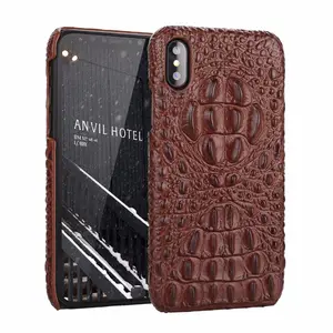 for New Apple iPhone X/XS Crocodile Leather Mobile Phone Case