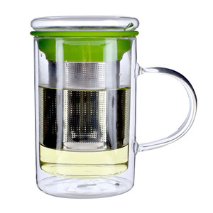 Tasse <span class=keywords><strong>De</strong></span> Thé À double Paroi Thé Coupe <span class=keywords><strong>De</strong></span> Brassage avec Infuseur Panier et Couvercle pour Le Trempage, lâche <span class=keywords><strong>Feuille</strong></span> Thé Maker - Product Image 4